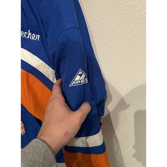 Vintage Apex One Pro Line NFL Denver Bronco 1/2 Zip Jacket Coat Mens Large FLAW - Picture 10 of 15